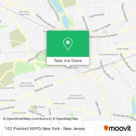 102 Precinct NYPD map