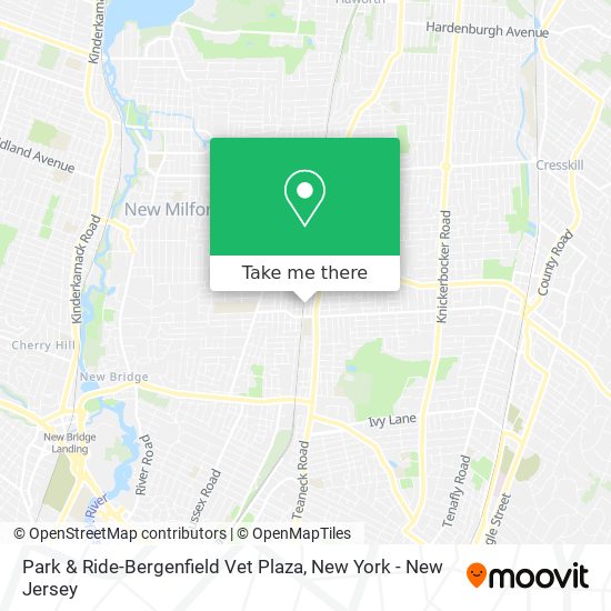 Park & Ride-Bergenfield Vet Plaza map