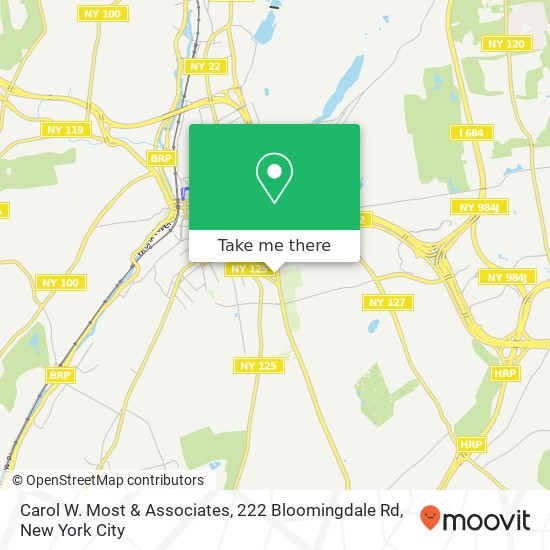 Mapa de Carol W. Most & Associates, 222 Bloomingdale Rd
