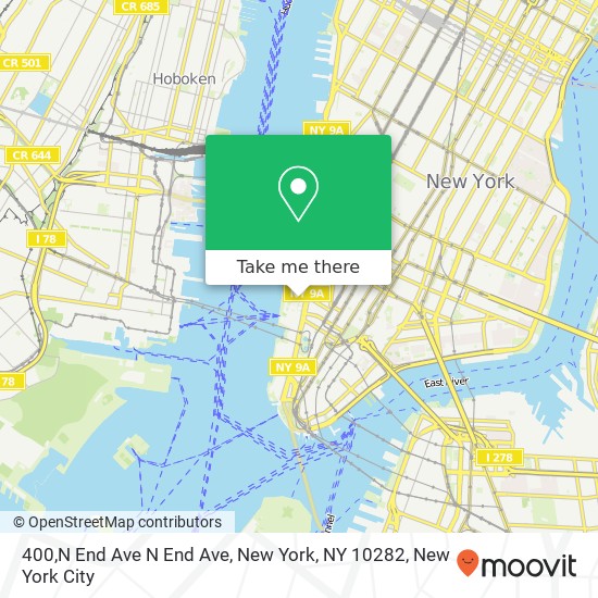 400,N End Ave N End Ave, New York, NY 10282 map