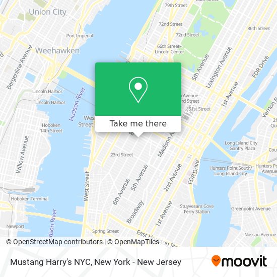 Mapa de Mustang Harry's NYC