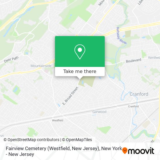 Fairview Cemetery (Westfield, New Jersey) map