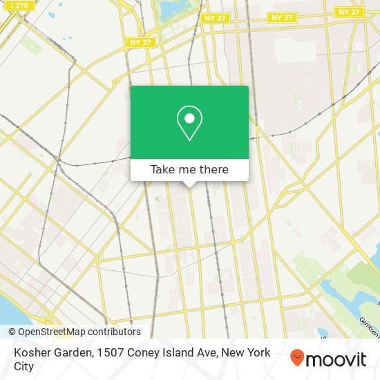 Kosher Garden, 1507 Coney Island Ave map