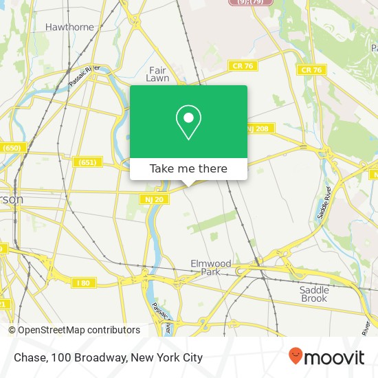 Chase, 100 Broadway map