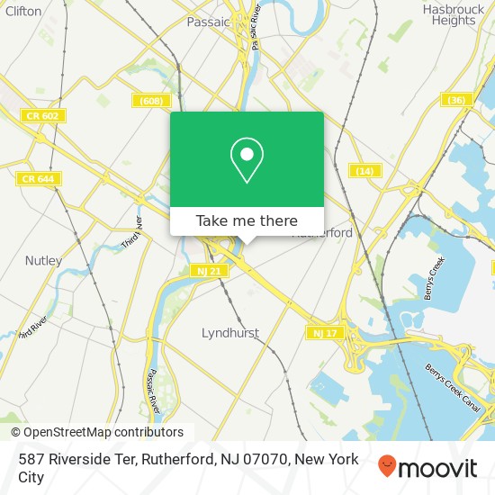 587 Riverside Ter, Rutherford, NJ 07070 map