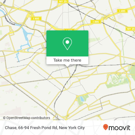 Mapa de Chase, 66-94 Fresh Pond Rd