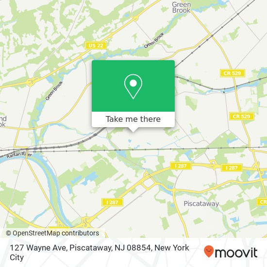 Mapa de 127 Wayne Ave, Piscataway, NJ 08854