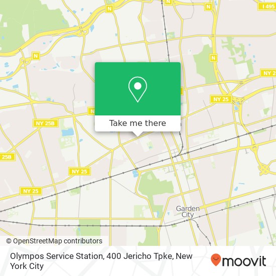 Olympos Service Station, 400 Jericho Tpke map