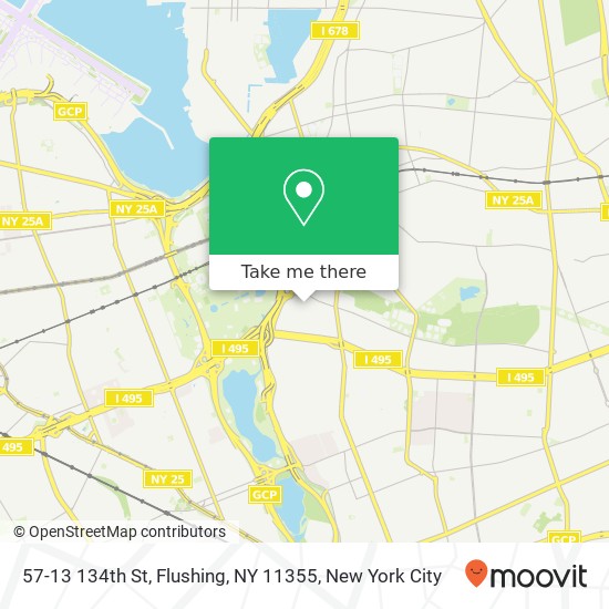 57-13 134th St, Flushing, NY 11355 map