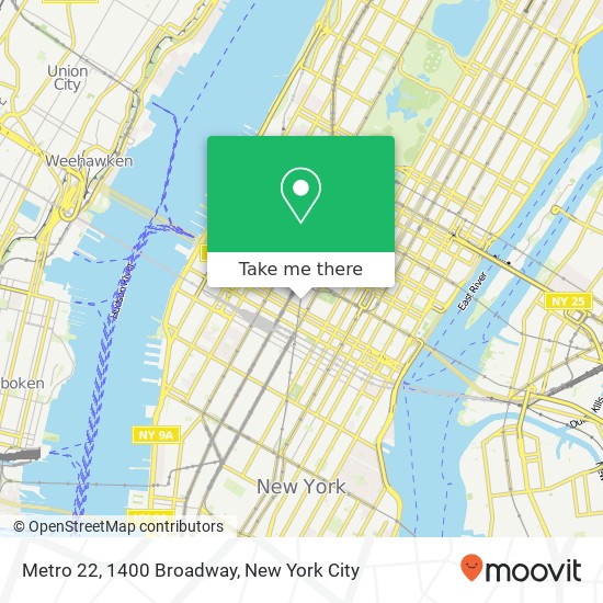Metro 22, 1400 Broadway map