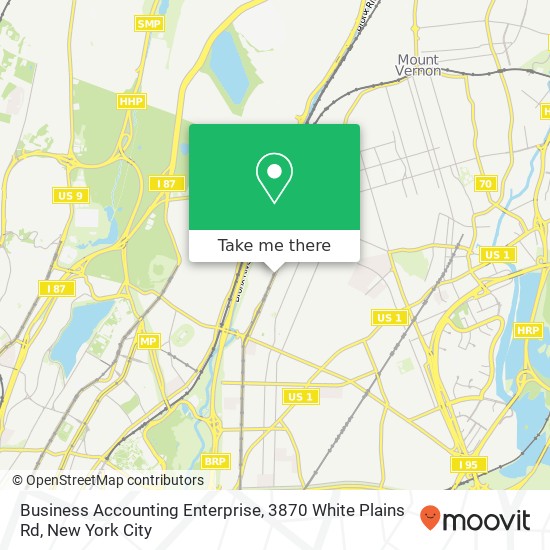 Mapa de Business Accounting Enterprise, 3870 White Plains Rd