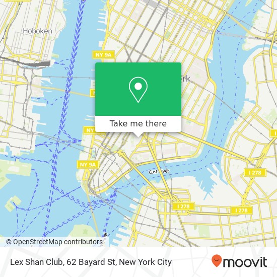 Lex Shan Club, 62 Bayard St map