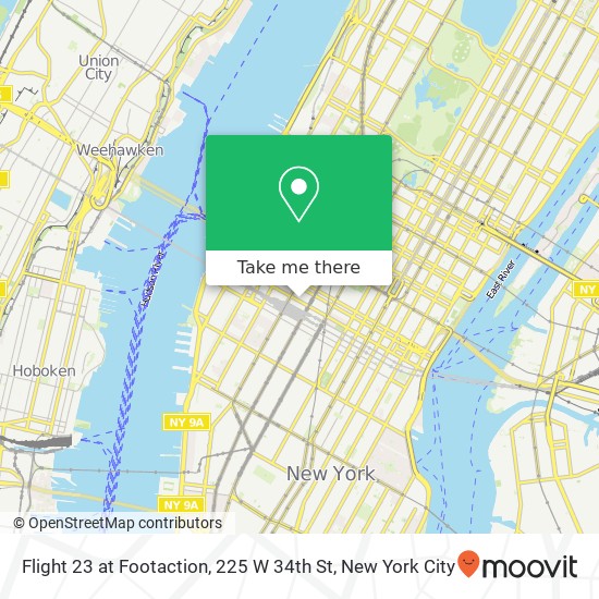 Flight 23 at Footaction, 225 W 34th St map