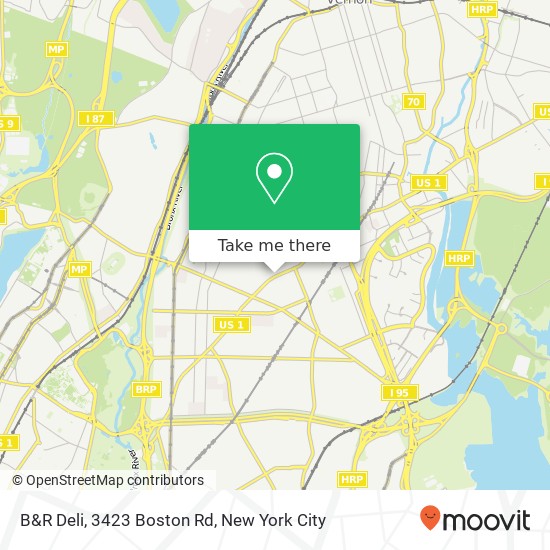 Mapa de B&R Deli, 3423 Boston Rd