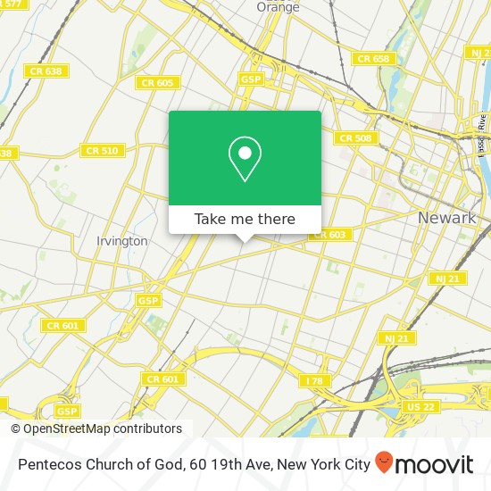 Mapa de Pentecos Church of God, 60 19th Ave