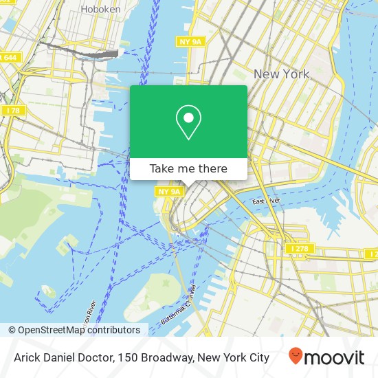 Mapa de Arick Daniel Doctor, 150 Broadway