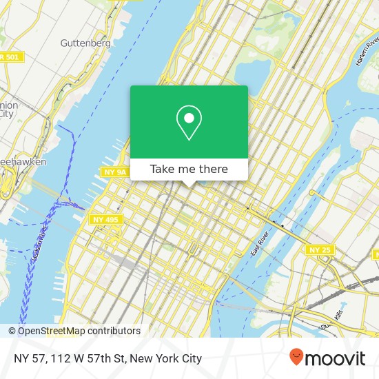 NY 57, 112 W 57th St map