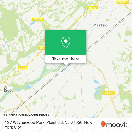 Mapa de 127 Waynewood Park, Plainfield, NJ 07060