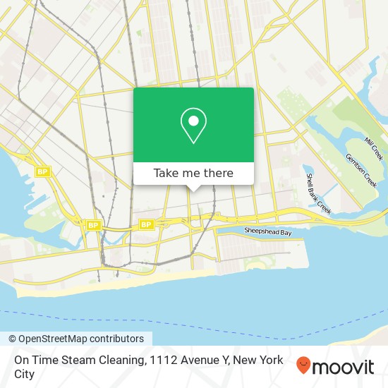 On Time Steam Cleaning, 1112 Avenue Y map