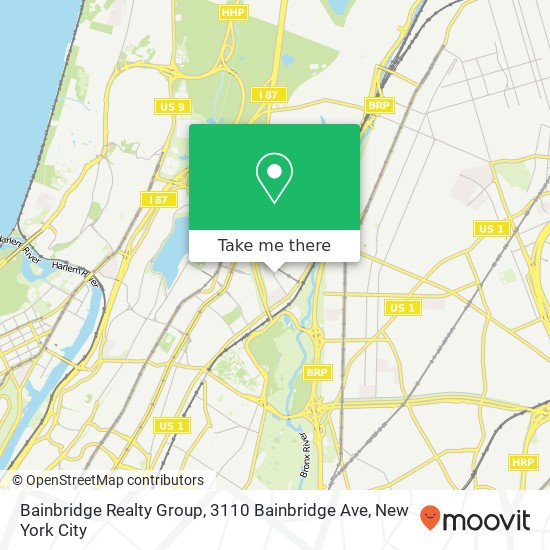 Mapa de Bainbridge Realty Group, 3110 Bainbridge Ave