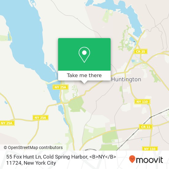 55 Fox Hunt Ln, Cold Spring Harbor, <B>NY< / B> 11724 map