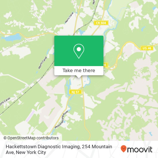 Mapa de Hackettstown Diagnostic Imaging, 254 Mountain Ave