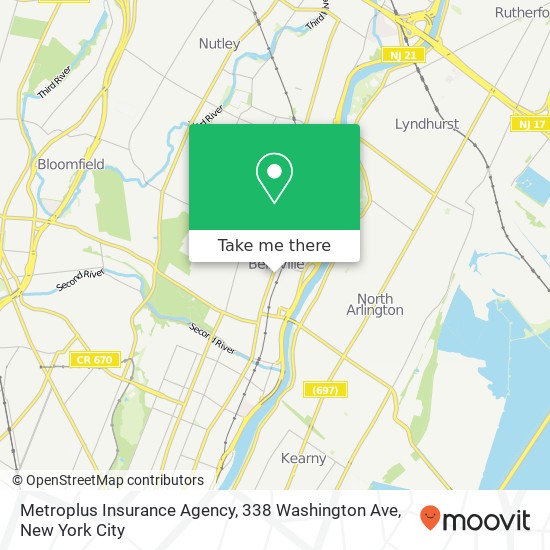 Mapa de Metroplus Insurance Agency, 338 Washington Ave