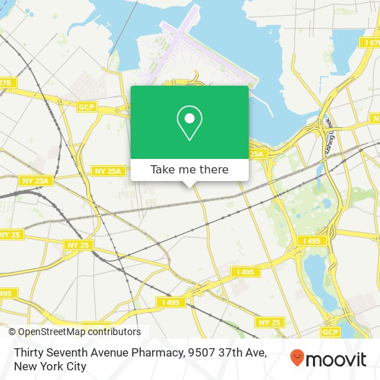 Mapa de Thirty Seventh Avenue Pharmacy, 9507 37th Ave