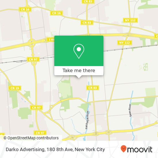 Darko Advertising, 180 8th Ave map