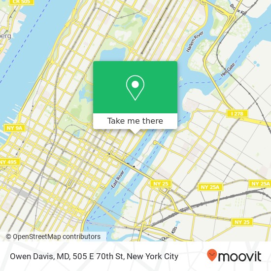 Owen Davis, MD, 505 E 70th St map