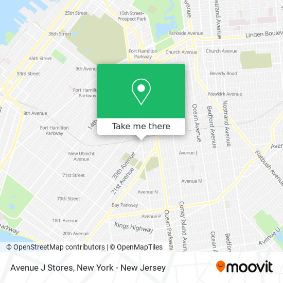 Avenue J Stores map