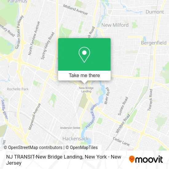 NJ TRANSIT-New Bridge Landing map