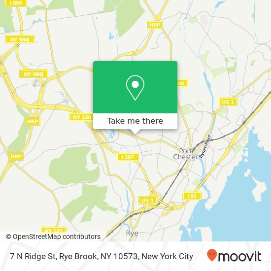 Mapa de 7 N Ridge St, Rye Brook, NY 10573