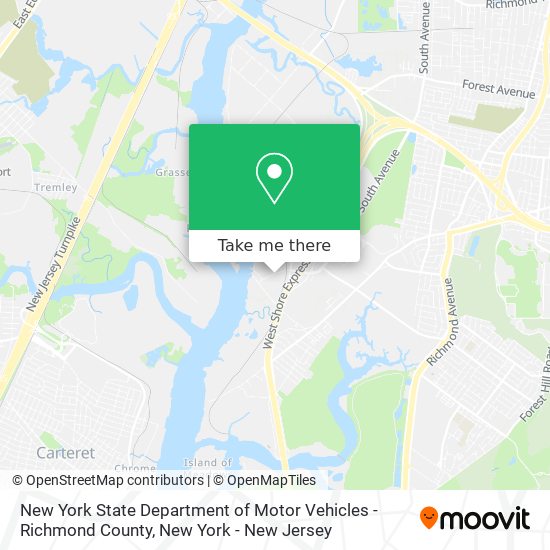 New York State Department of Motor Vehicles - Richmond County map