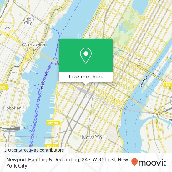 Mapa de Newport Painting & Decorating, 247 W 35th St