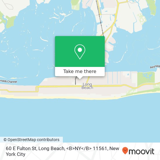 Mapa de 60 E Fulton St, Long Beach, <B>NY< / B> 11561