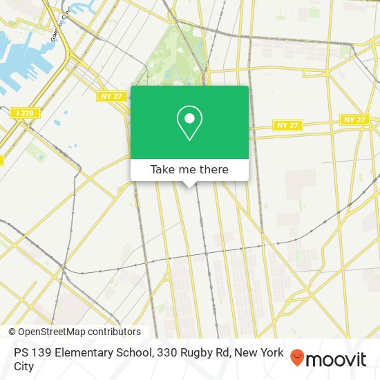 Mapa de PS 139 Elementary School, 330 Rugby Rd
