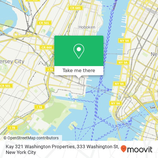 Mapa de Kay 321 Washington Properties, 333 Washington St