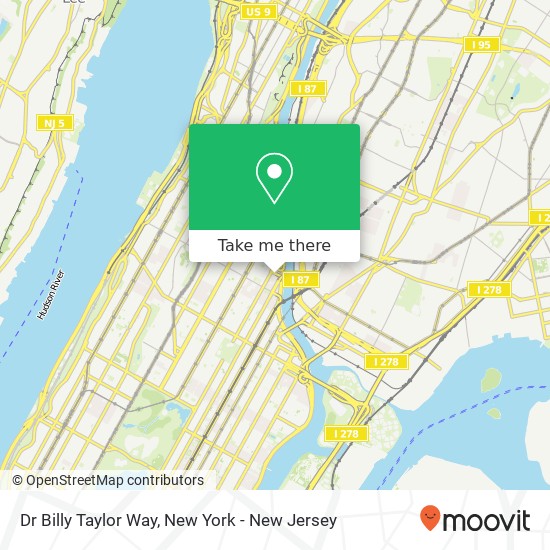 Mapa de Dr Billy Taylor Way