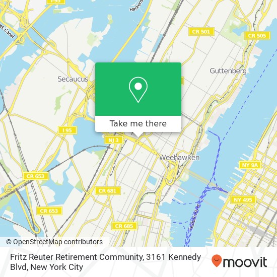 Mapa de Fritz Reuter Retirement Community, 3161 Kennedy Blvd