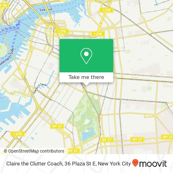 Mapa de Claire the Clutter Coach, 36 Plaza St E