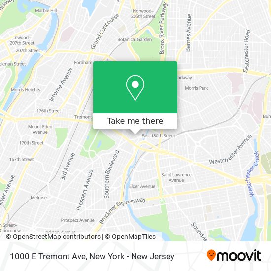 Mapa de 1000 E Tremont Ave