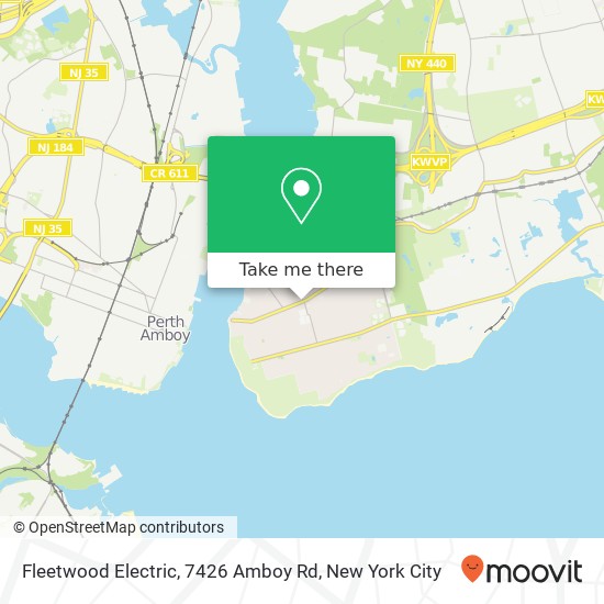 Mapa de Fleetwood Electric, 7426 Amboy Rd