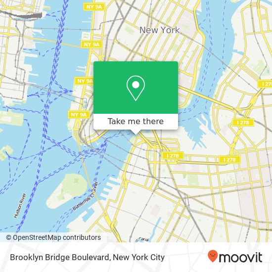 Brooklyn Bridge Boulevard map