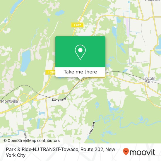 Park & Ride-NJ TRANSIT-Towaco, Route 202 map