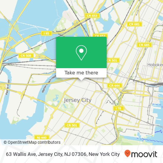 63 Wallis Ave, Jersey City, NJ 07306 map