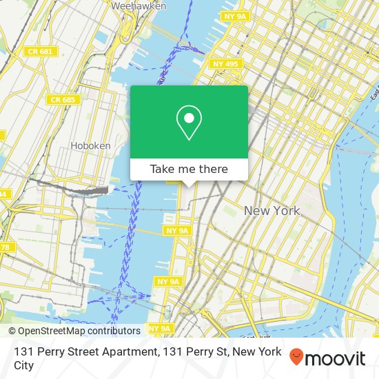 Mapa de 131 Perry Street Apartment, 131 Perry St