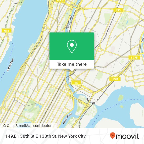 Mapa de 149,E 138th St E 138th St, Bronx, NY 10451