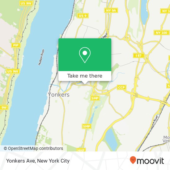 Mapa de Yonkers Ave