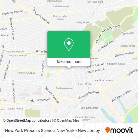 Mapa de New York Process Service